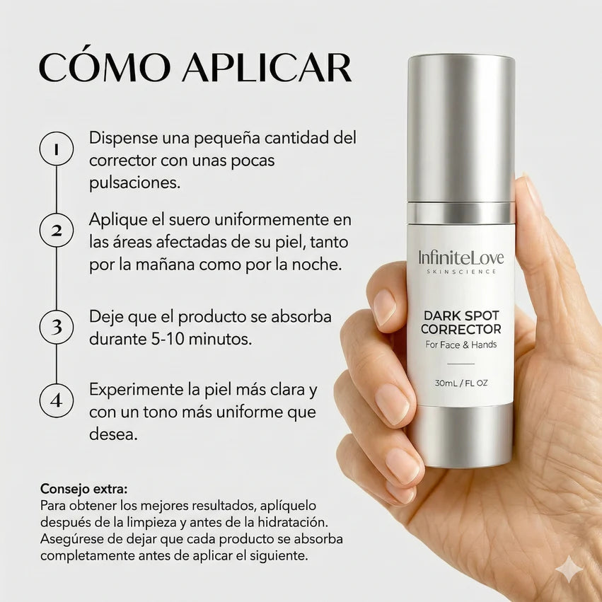 Suero Corrector de Manchas Oscuras de Infinite Love BCN